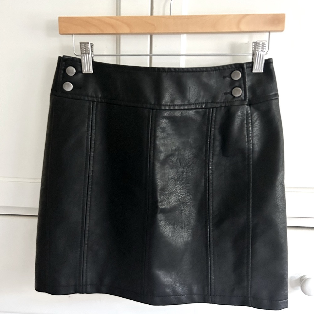 Free People Faux Leather Skirt
